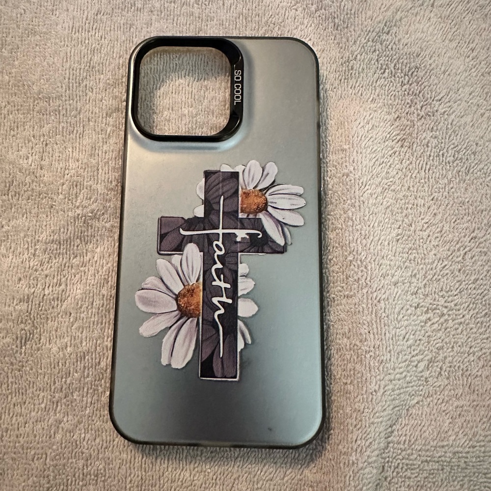 Gray Floral Phone Case